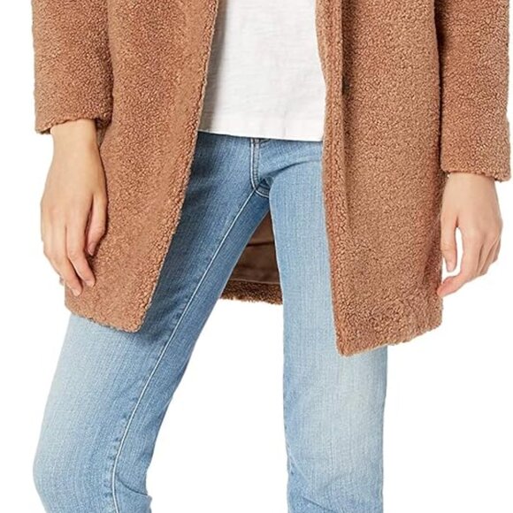 Women's Teddy Bear Fleece Oversized-Fit Lapel Jacket Previously Daily Ritual